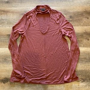 Express Chocker V-neck Top